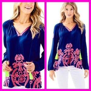 Lilly Pulitzer Willa embroidered Top NWT size S